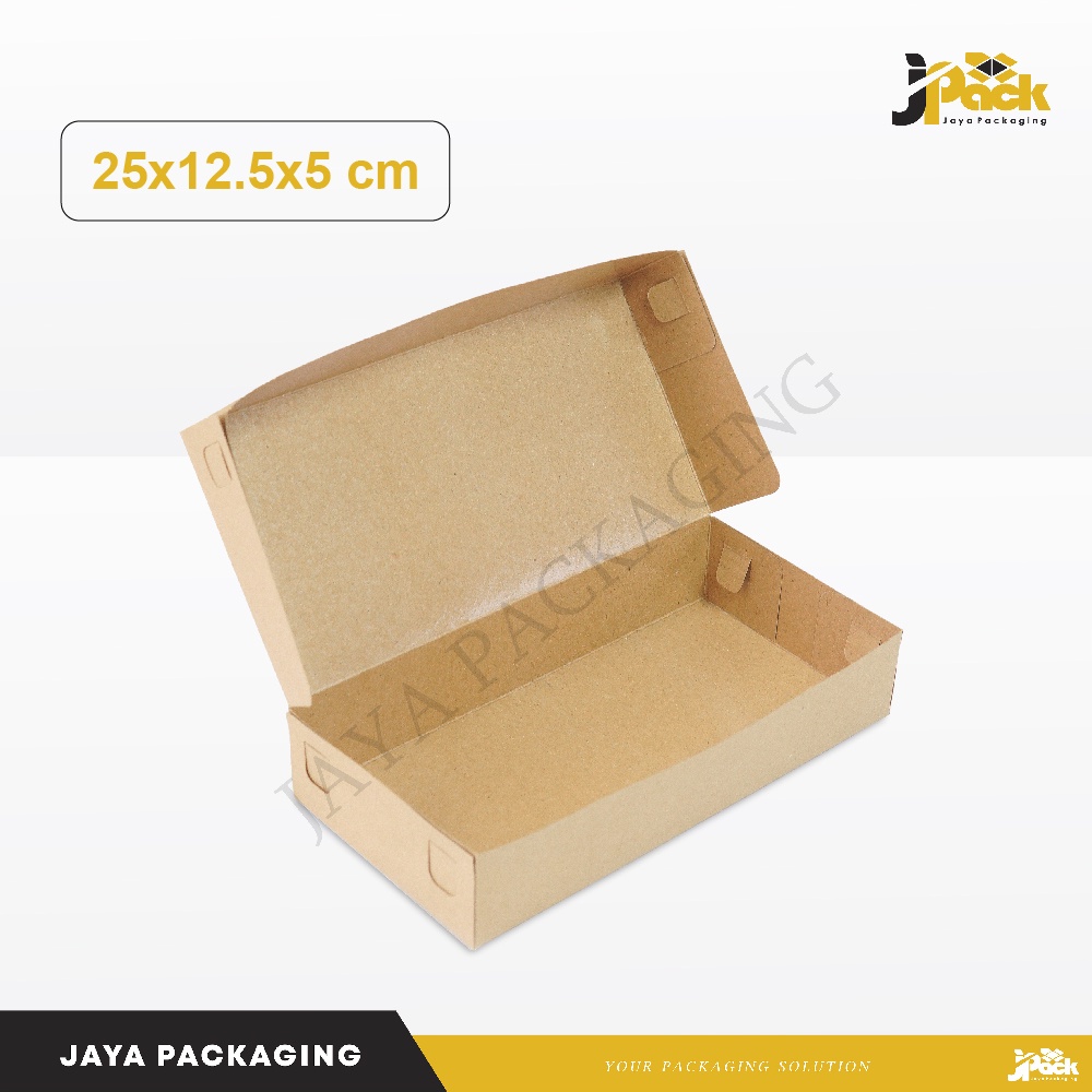 

Paper Kraft Box 25x12,5x5 cm (BA 25 K04) Paperkraft/lunchbox/boxmakanan/hampers/custom