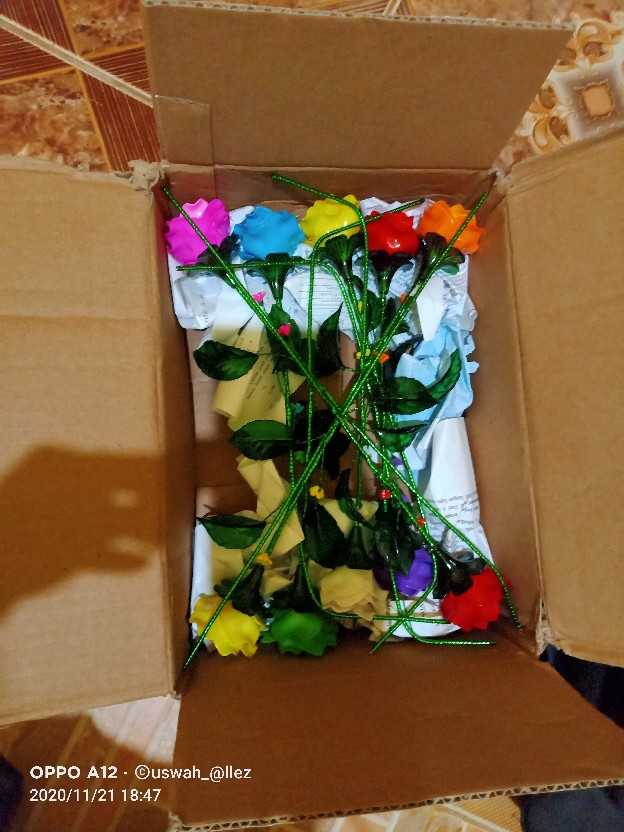Bunga Mawar Manik Akrilik