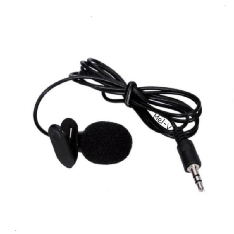 3.5mm Microphone Youtuber with Clip ON - Mic Clip On 2 Garis Vlogger Vlog