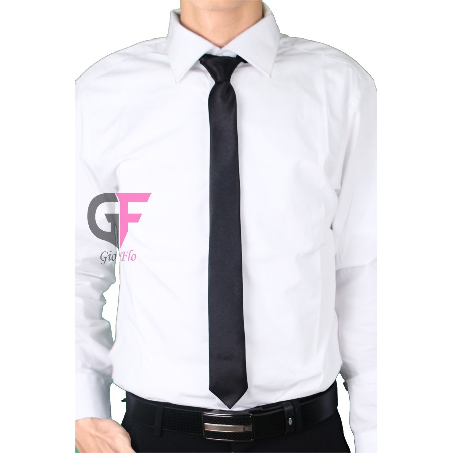 GIOFLO Dasi Pria Kemeja Kerja Pria Slim Black / TIE 402