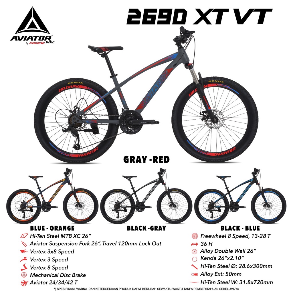 SEPEDA MTB 26 AVIATOR 2690 XT VT