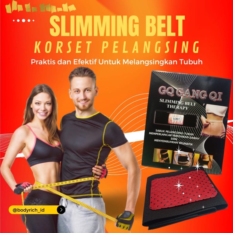 Korset Pelangsing Jumbo  Pengecil Perut  Buncit Pembakar Lemak SLIMMING BELT TERAPY GQ GANG-QI