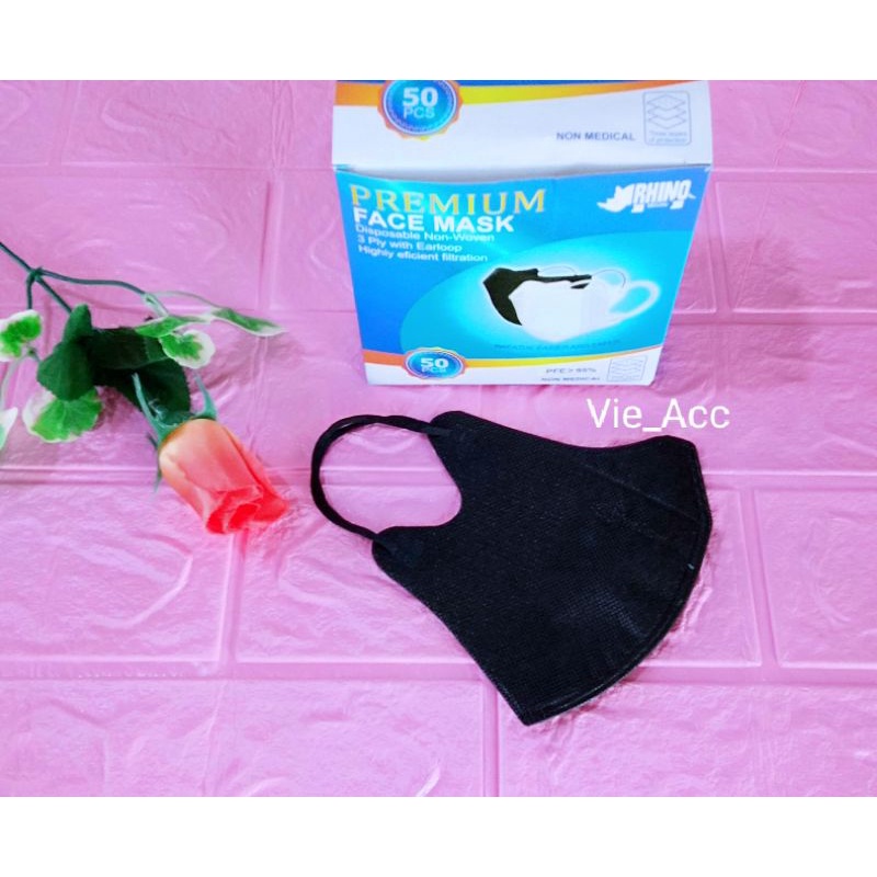 (1pcs) Masker Duckbill Warna Hitam