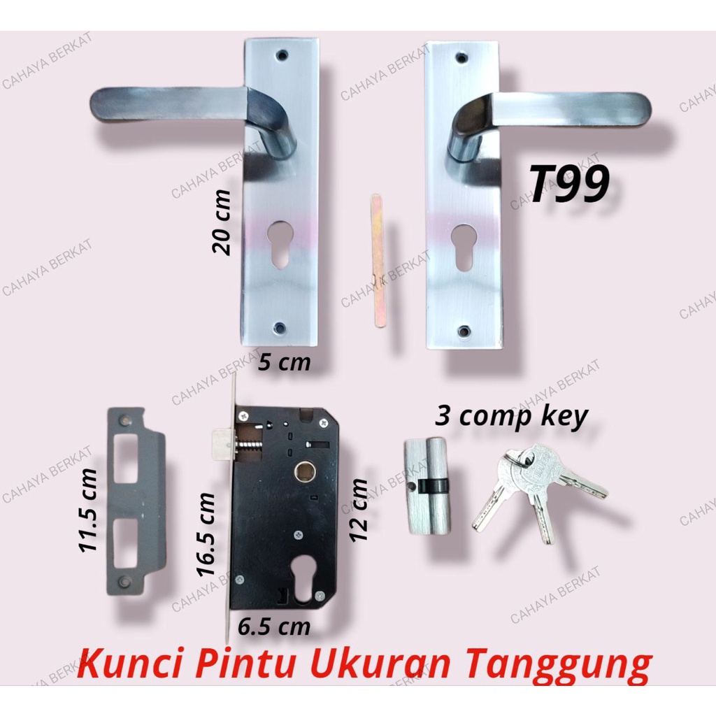 Handle Kunci Pintu / Pegangan Ukuran Tanggung Sedang PROMO TERMURAH