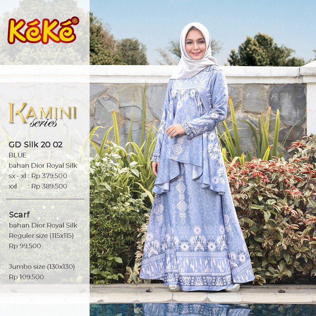 GAMIS KAMINI KEKE - GD SILK 20 02 - BLUE