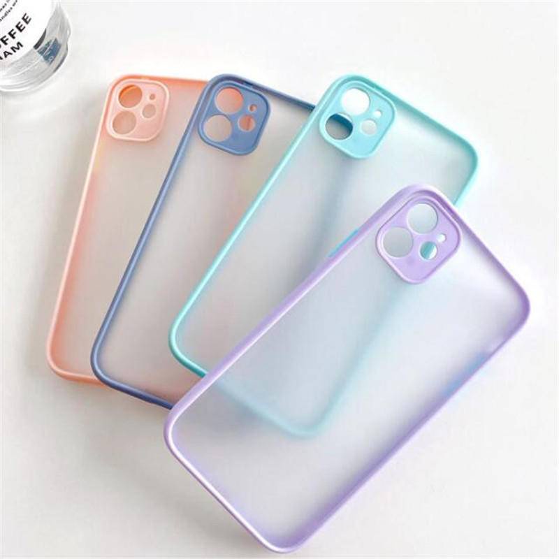 Soft Case Silikon Warna Permen Matte Untuk iPhone 13 12 Mini SE 2022 2020 6 6S 7 8 Plus