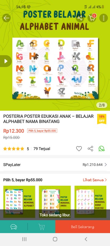 Premium Poster Mainan Edukasi Anak Islami Sd Tk Paud Belajar Mengenal Huruf Angka Hijaiyah Shopee Indonesia