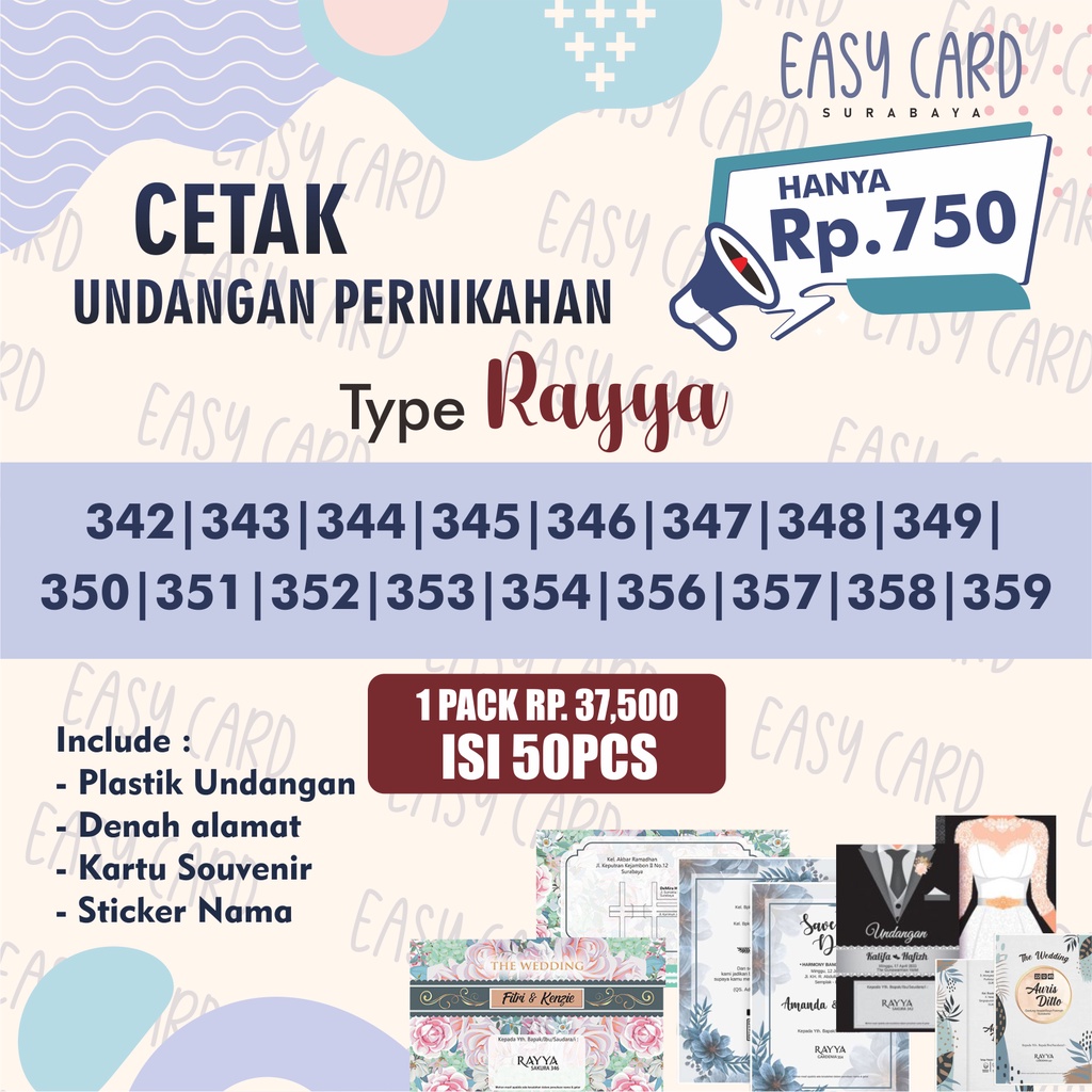 

CETAK UNDANGAN PERNIKAHAN | HARGA TERJANGKAU (Type Rayya)