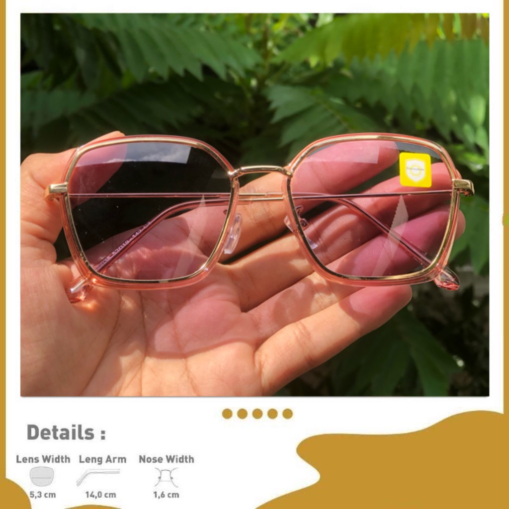 Kacamata Photocromic Blueray Antiradiasi Vintage Optik 0038 Wanita Style Fashion Minus Resep