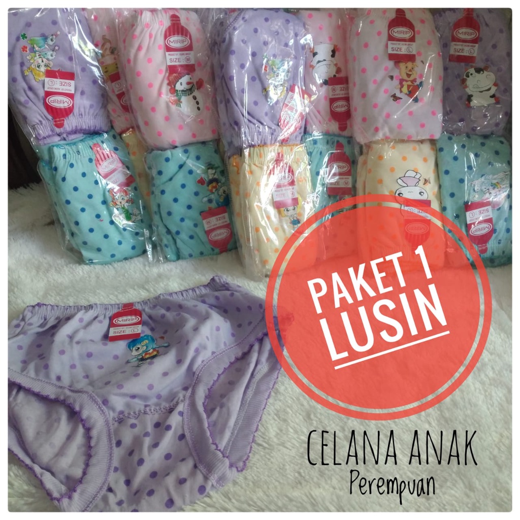 CELANA DALAM ANAK PEREMPUAN LUSINAN / CELANA DALAM ANAK CEWEK / CELANA DALAM ANAK PEREMPUAN MURAH