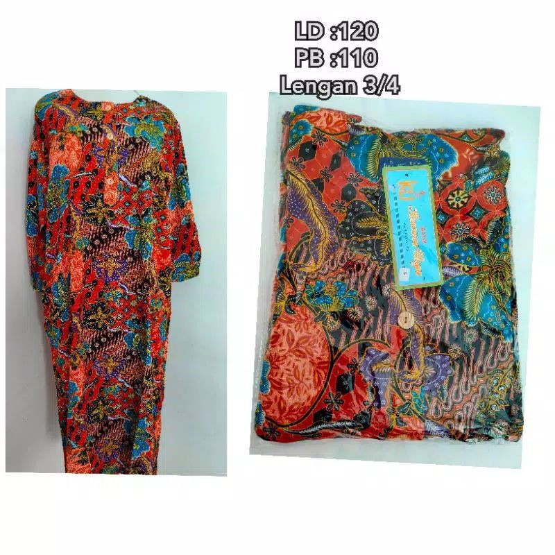 DASTER KENCANA UNGU LENGAN 7/8 LOGO BIRU