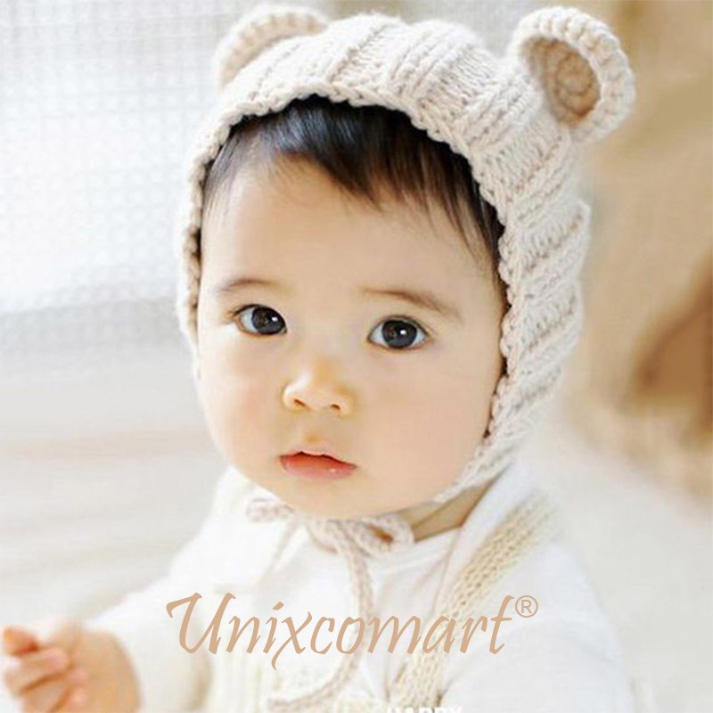 Topi Kupluk Anak Bayi Rajut BONNET MOUSE Ears Cap Topi Kupluk Anak Bayi Rajut