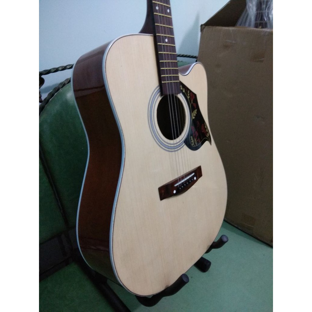 Gitar Akustik Merk Yamaha Jumbo Sunkay Natural Tipe F1000 Buat Pemula Senar String Jakarta Murah