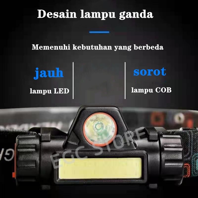 SENTER KEPALA LED 2IN1 / HIGH POWER HEADLAMP RECHARGEABLE - 703-HEADLIGHT