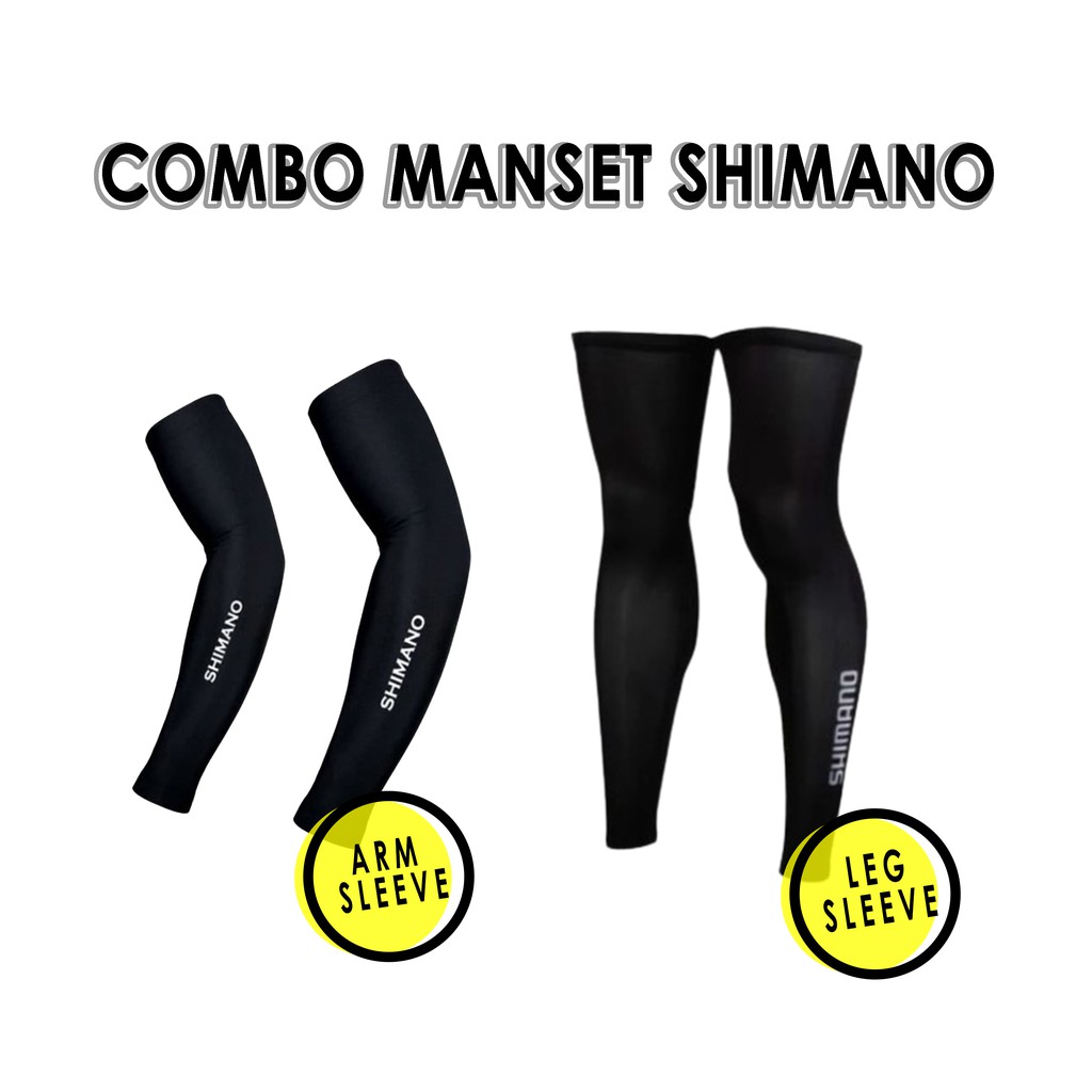 COMBO MANSET SHIMANO ! Manset Tangan / Arm Sleeve Shimano dan Manset Kaki / Leg Sleeve Shimano