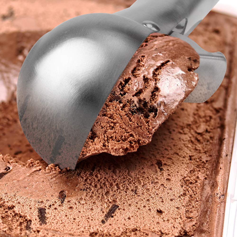 [Ice Cream Scoop Ice Cream Digger][Stainless Steel Ice Cream Spoon ][Watermelon Baller Scoop Fruit Dessert Spoon]