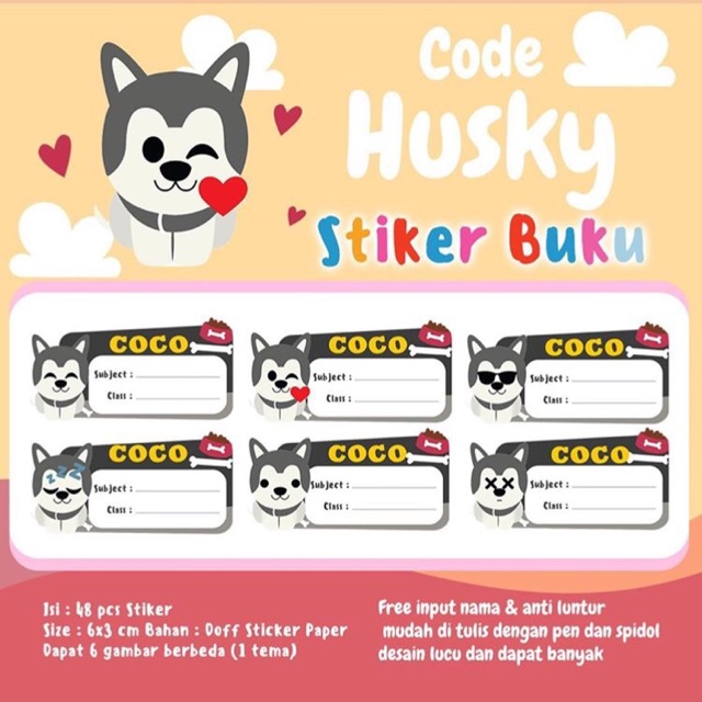 TAURIELSTORE - Husky Mobile Legend Moba True Hamtaro Stiker Buku