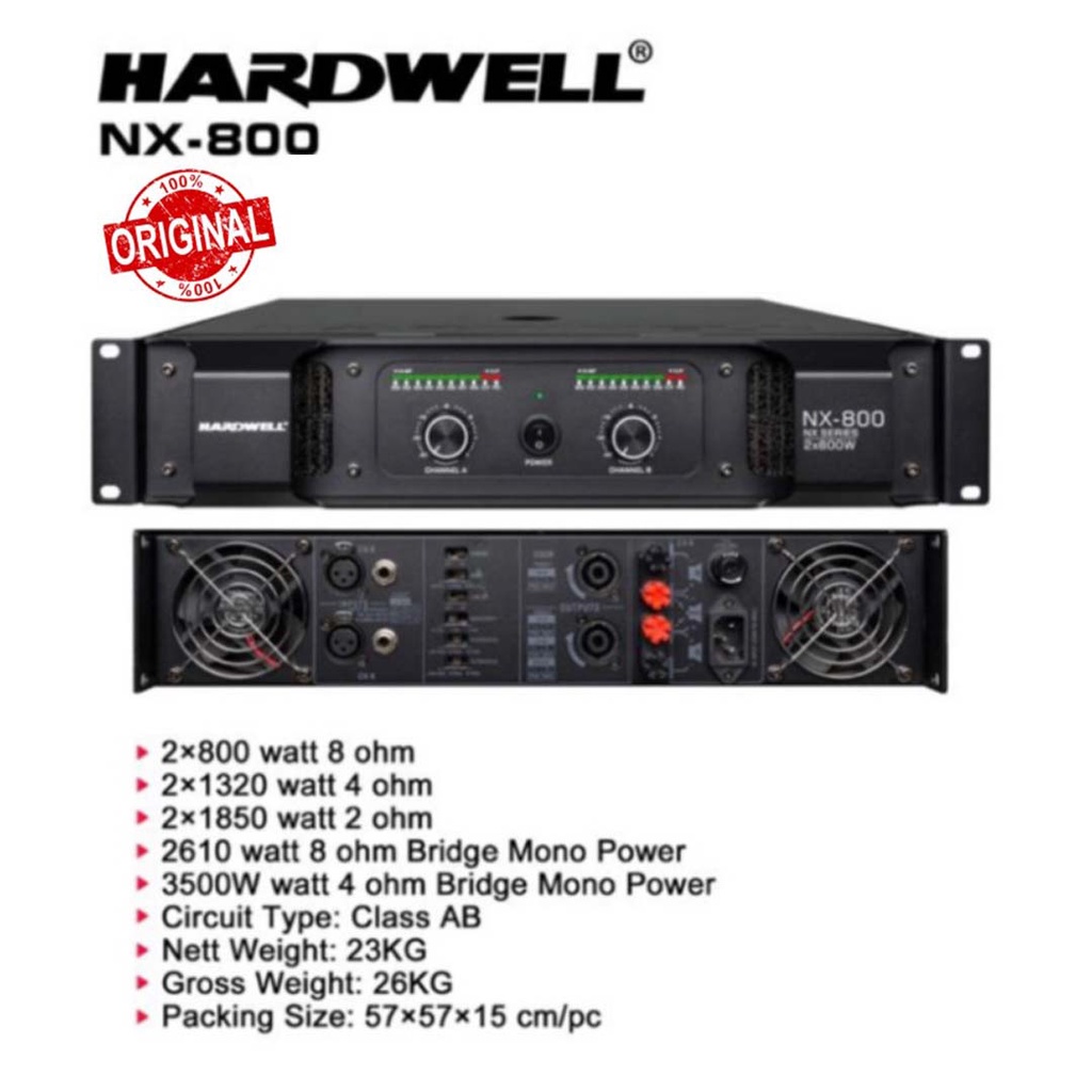 Power Amplifier HARDWELL NX800 NX 800 NX-800 ORIGINAL