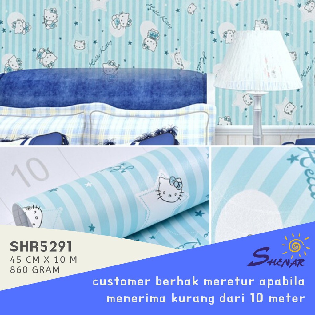 SHENAR,WALLPAPER STIKER DINDING / KAMAR TIDUR / ANAK / RUANG TAMU / DAPUR / SIZE 45 X 10 METER / PVC