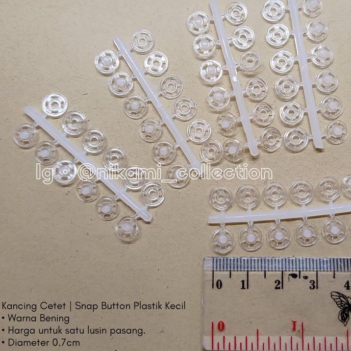 Kancing Cetet / Snap Button Kecil - Plastik PROMO SPECIAL