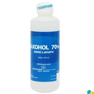 ALKOHOL 70% NOVAPHARIN 100ML IKA - Antiseptik Luka Pembersih Luka P3K Desinfektan