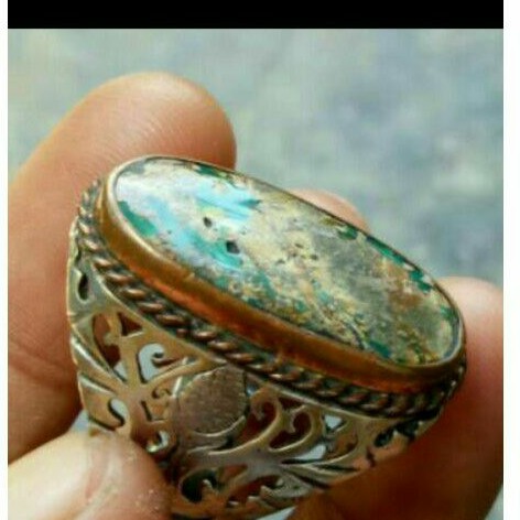 akik pirus persi serat emas