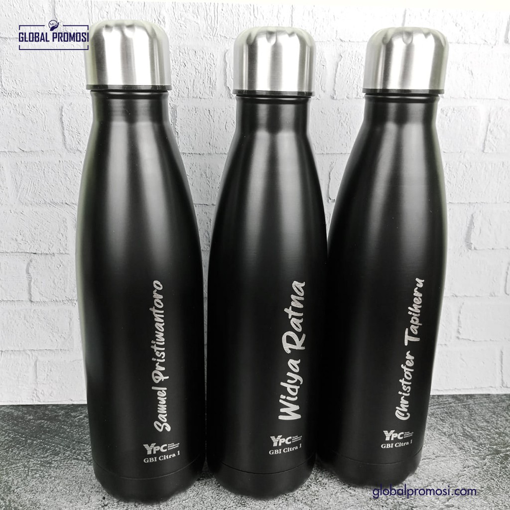 Tumbler Bowling Custom Botol Unik Laser Grafir Nama/Logo/Karakter