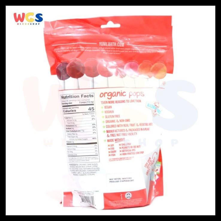 

Permen Yumearth Organic Pops Favorites 50 Pops 10.9 Oz (310 G)