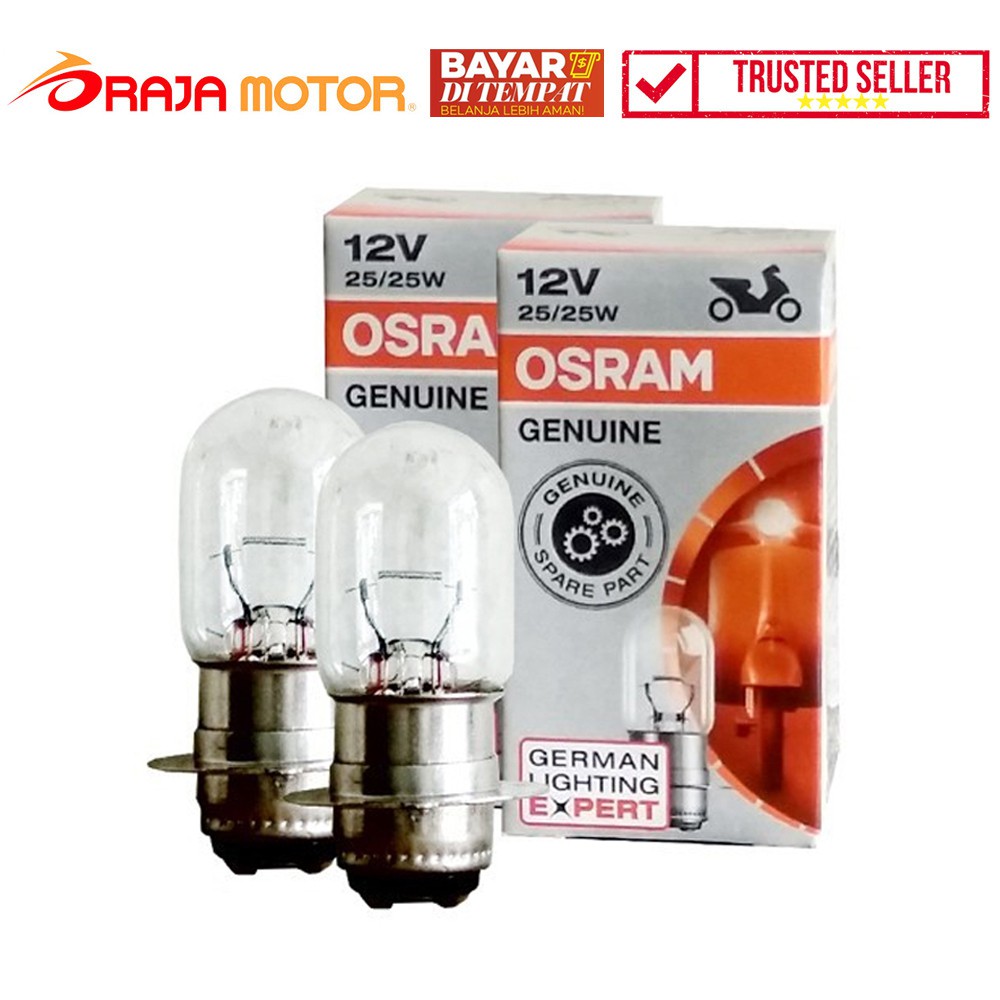 Osram Lampu Motor Bohlam Depan Standar 12V 25W K1 (2Pcs)