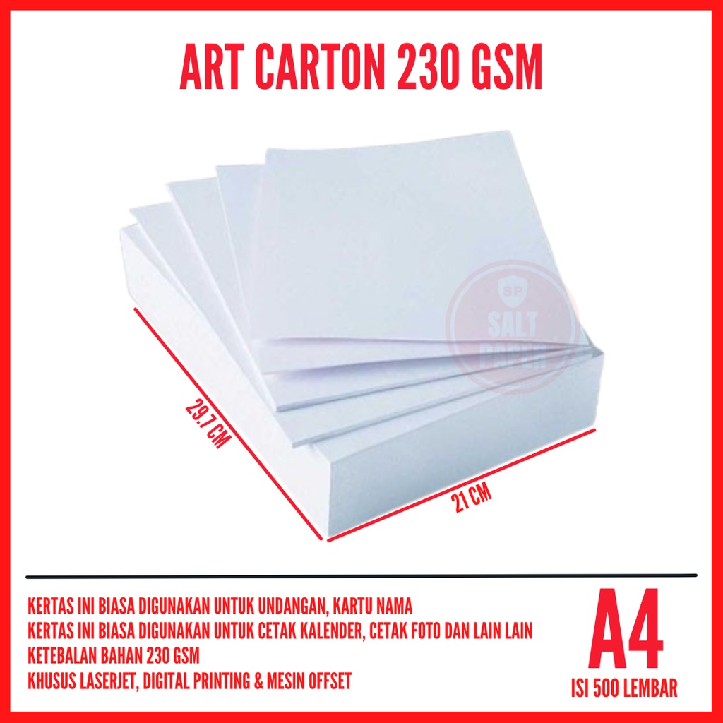

Kertas Art Carton 260 gsm A4 500 lembar / Kertas Art Karton A4 260 gsm / Kertas Art Karton 260 gsm