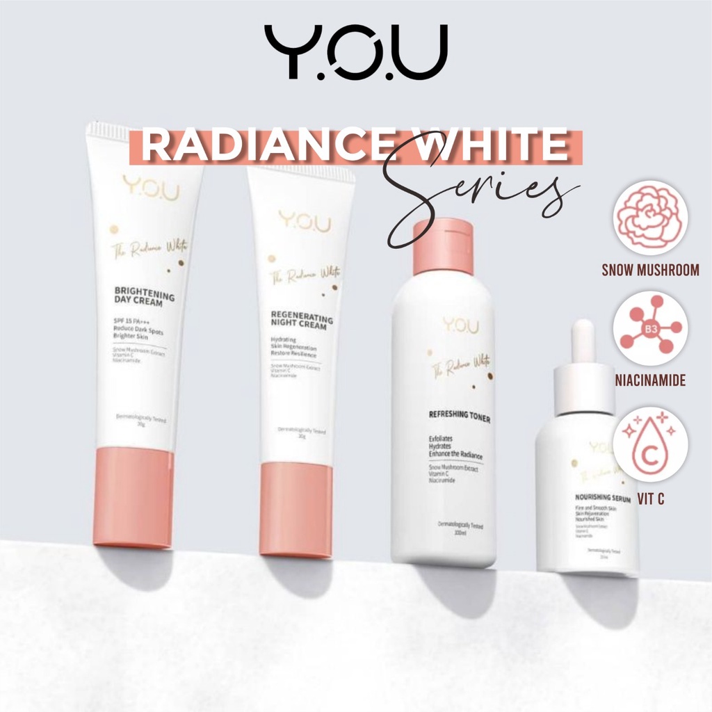 The Radiance White Series Facial Foam Nourishing Serum Advanced Day Cream Active Night Gel Y.O.U
