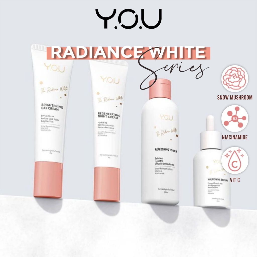 The Radiance White Series Facial Foam Nourishing Serum Advanced Day Cream Active Night Gel Y.O.U