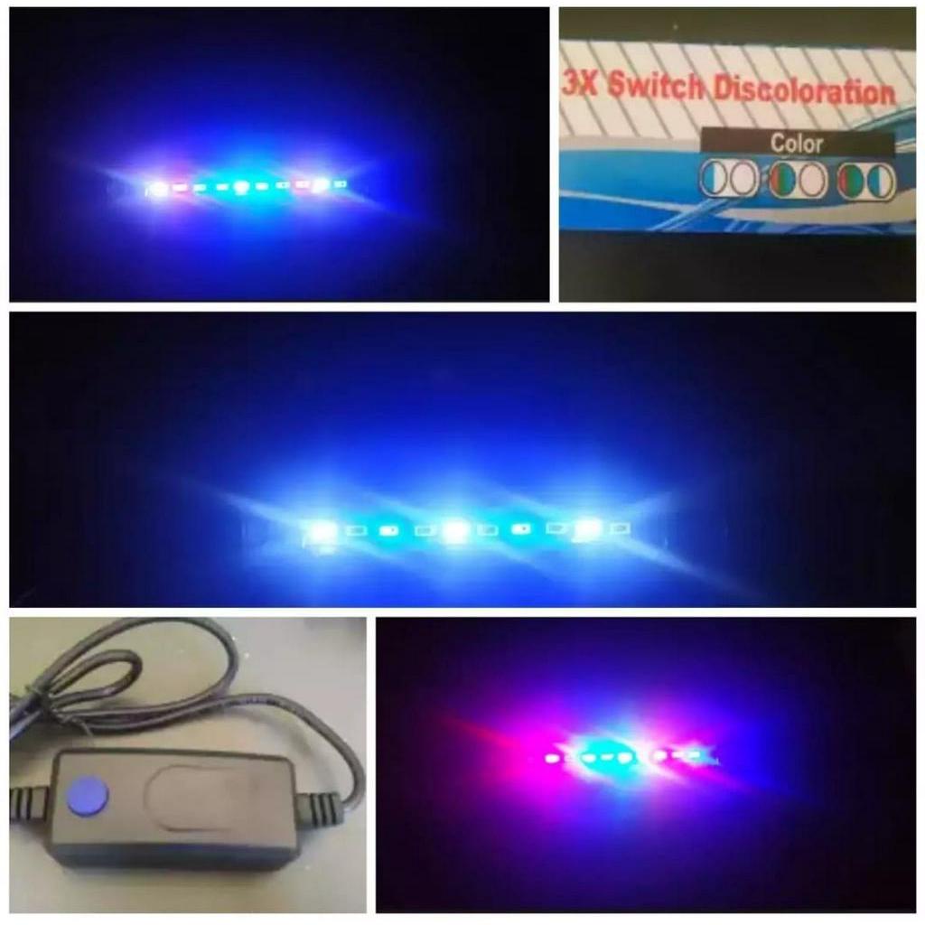 Lampu aquarium 3 mode 50cm / Lampu bisa ubah warna / Lampu led / Lampu celup / Lampu Akuarium