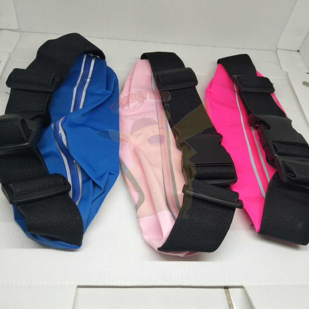 waterproof jogging waist bag tas pinggang olahraga lari running belt tas joging