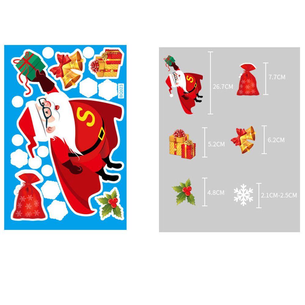 Solighter Merry Christmas Stiker Jendela Dekorasi Dinding Rumah Sticker Self Adhesive Santa Claus