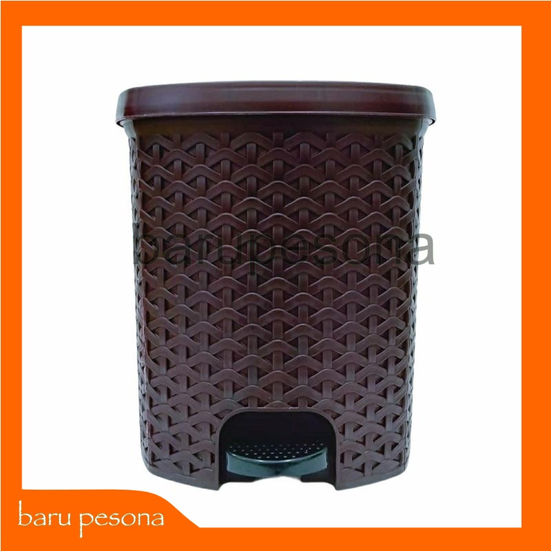 Tempat Sampah Injak Rotan MPW Besar 11 Liter/Tempat Sampah Injak/ Tempat Sampah Rotan/Tong Sampah Pl