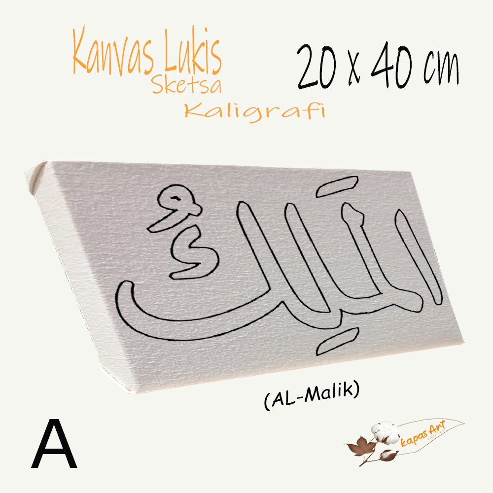 

Kanvas Lukis Sketsa Kaligrafi 20x40cm Siap Pakai