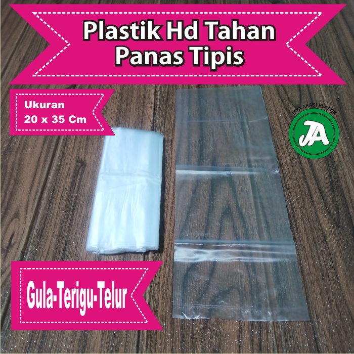 

Plastik Hd Tahan Panas 20 x 35 Cm Plastik Hd Tipis Terigu-Gula-Telur