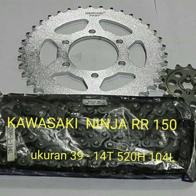 gear set ninja rr 150 gear paket ninja rr 150 hard crome