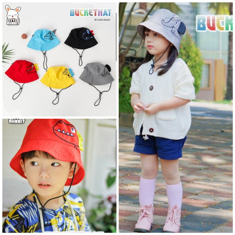 KSHFASHION I Bucket Hat Animal 3D I Topi Anak Unisex I Bucket Hat Anak Laki &amp; Perempuan Little Rabbit