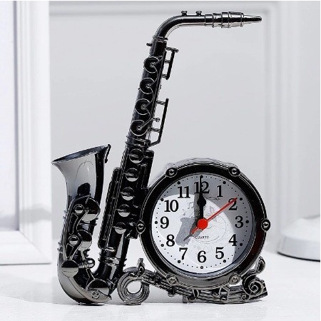 Trend-Jam Meja Vintage Saksofon / Vintage Mini Saxophone Model Alarm Clock