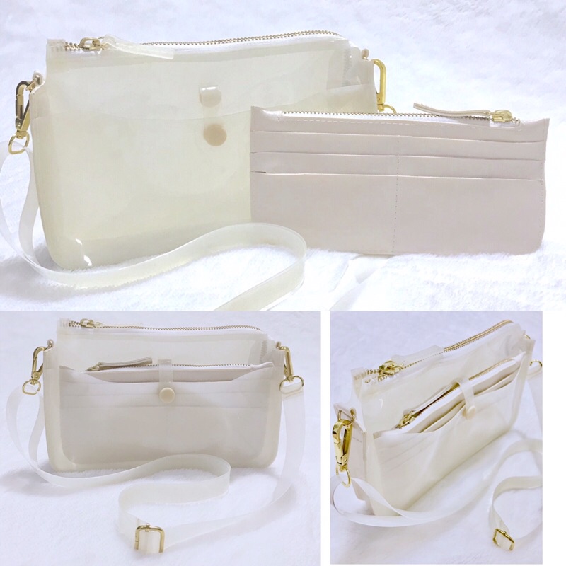 tas dompet selempang mika new normal / tas dompet kartu mika selempang / tas dompet jelly 2in1 / tas mika new normal / dompet new normal