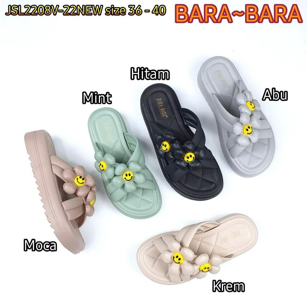 BARA BARA ORIGINAL jelly sandal karet empuk murah wanita selop import barabara cewek JSL2208V-22NEW