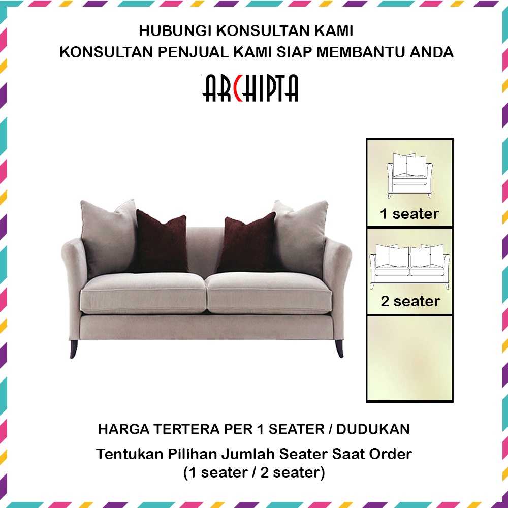Archipta - Kursi Tamu Sofa 1-2 Dudukan/ Seater - Murora Luxury Modern