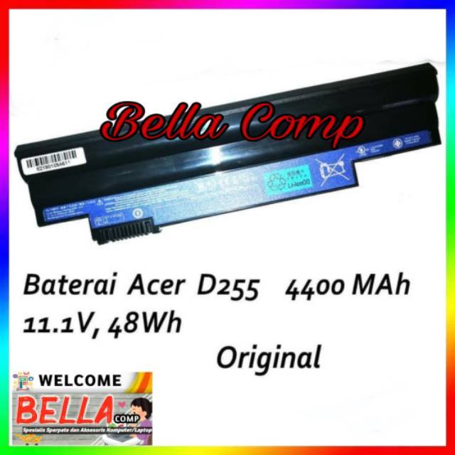 Batre/battery/Baterai  Acer Aspire Original D255 D260 D265 D270 522 722 AO722 Hitam