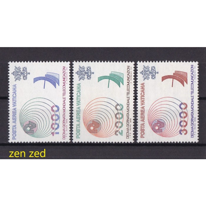 

0933 Perangko Vatican City 1978 Telecommunication 3v Mnh