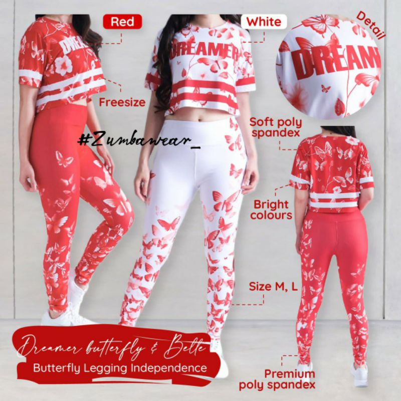 DREAMER BUTTERFLY CROP & BELLE BUTTERFLY LEGGING INDEPENDENCE
