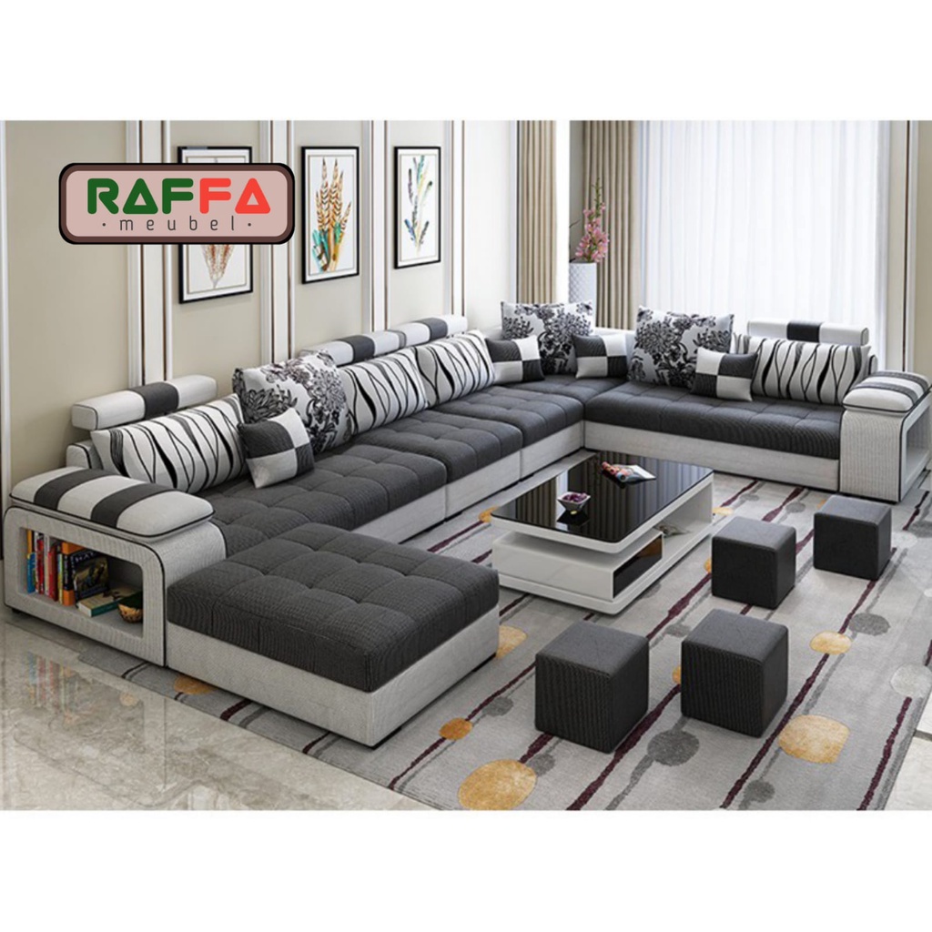 U45 RAFFA MEUBEL - Sofa Leter U Jabodetabek Custom Handmade Gratis Konsultasi - Bisa Custom Warna