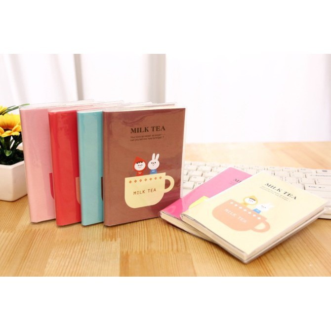 

Buku Diary Mini sampul Cangkir Milk Tea/Note Book Mini