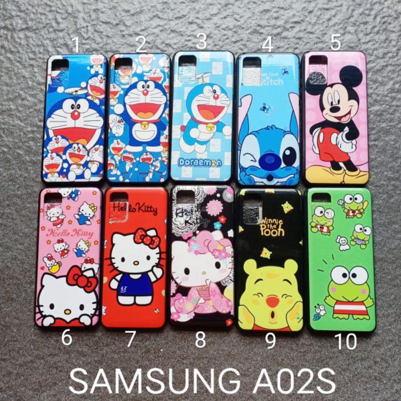 Case gambar Samsung A02S . M02S motif cewek ( 4 motif ) soft softcase softshell silikon cover casing kesing housing